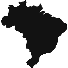 Black icon with Brazil map